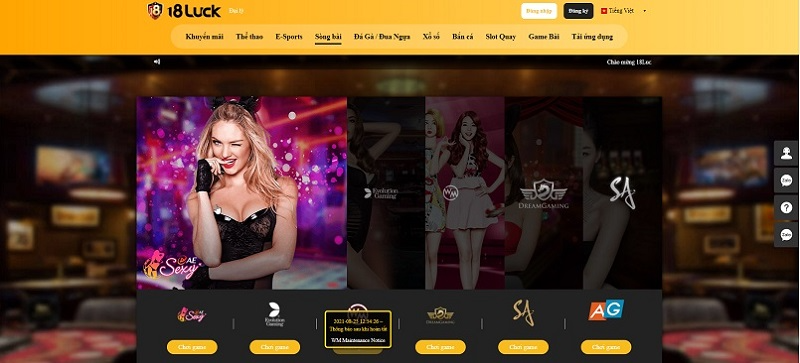 18Luck - Đẳng cấp nhà cái cá cược của game thủ Việt