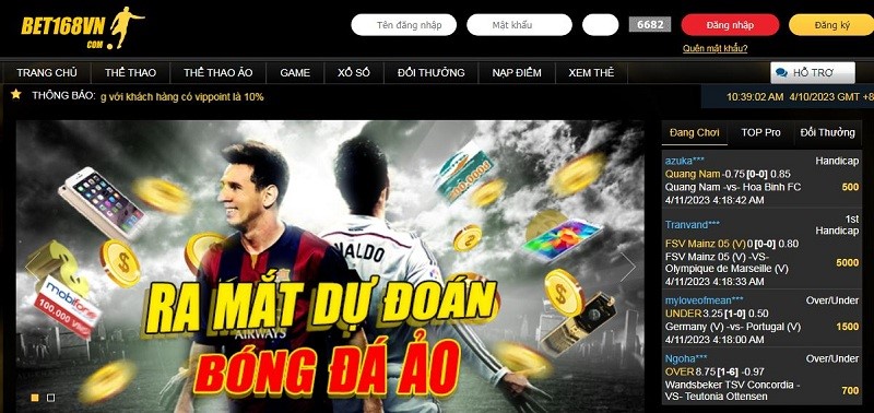 BET168 - Nhà cái uy tín, đa dạng game, khuyến mãi hấp dẫn