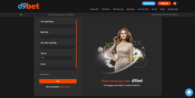 D9BET - Nhà cái uy tín xanh chín hàng đầu cho cược thủ