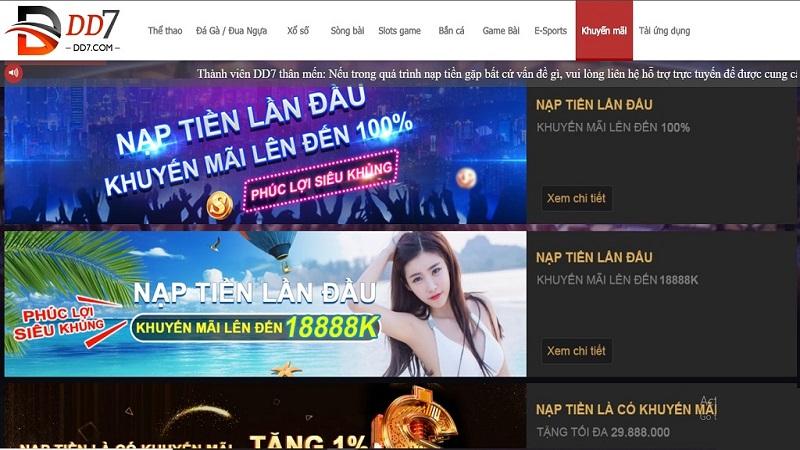 DD7 - Nền tảng sở hữu nhiều trò chơi cá cược quốc tế hay nhất 2023