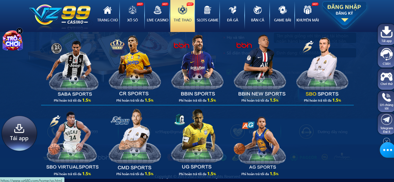 VZ99 - Sân chơi thịnh hành được cược thủ truy cập đông đảo