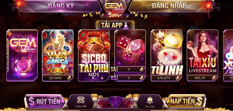 Gemwin - Cổng game đổi thưởng uy tín, nhận quà khủng